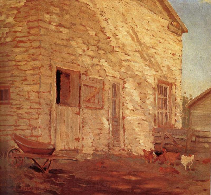Grant Wood Old Stone and barn Spain oil painting art